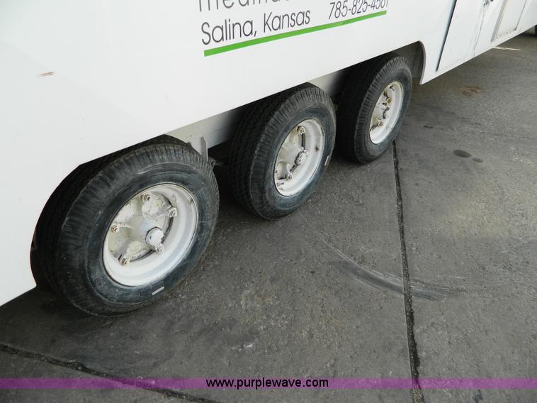 image for item D8736 1977 shop built enclosed gooseneck trailer