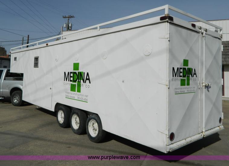 image for item D8736 1977 shop built enclosed gooseneck trailer