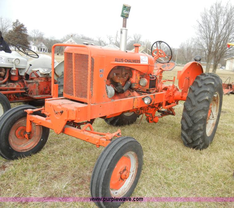 image for item A6692 Allis Chalmers WD45 tractor with attachments