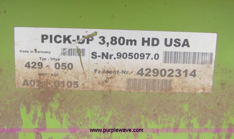 image for item B2174 Claas PU 380HD pick up forage head