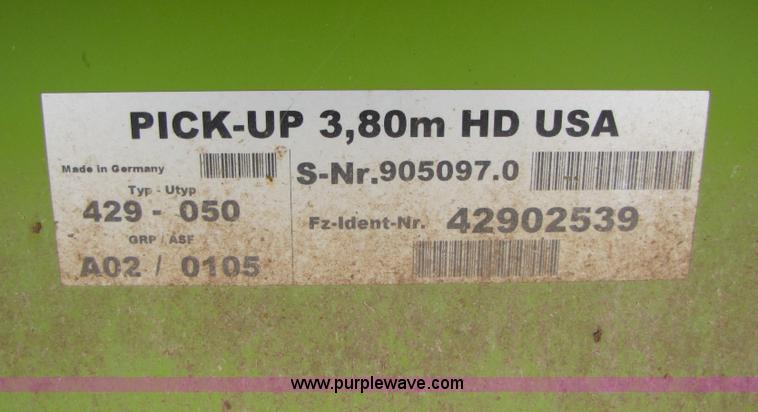 image for item B2175 Claas PU 380HD pick up forage head