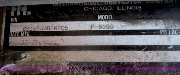 image for item B5607 1978 International F5050 feed truck