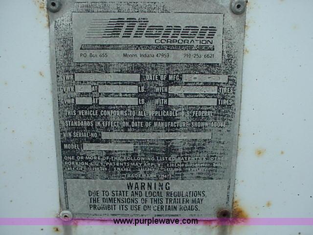 image for item A1822 1986 Monon 48' storage semi trailer
