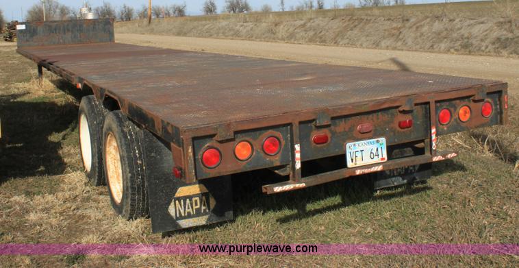 image for item B8899 1994 shop built tandem axle drop deck trailer
