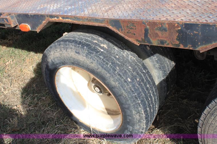 image for item B8899 1994 shop built tandem axle drop deck trailer