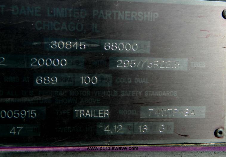 image for item D8764 2001 Great Dane box van trailer