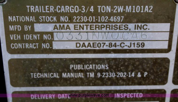 image for item A6745 Military dump trailer