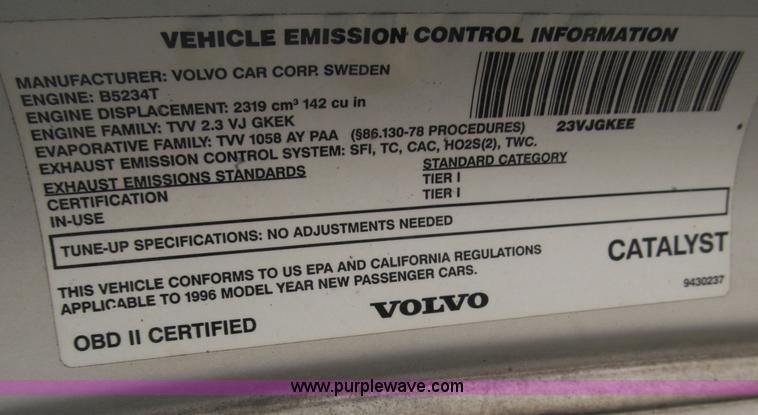 image for item B5096 1996 Volvo 850