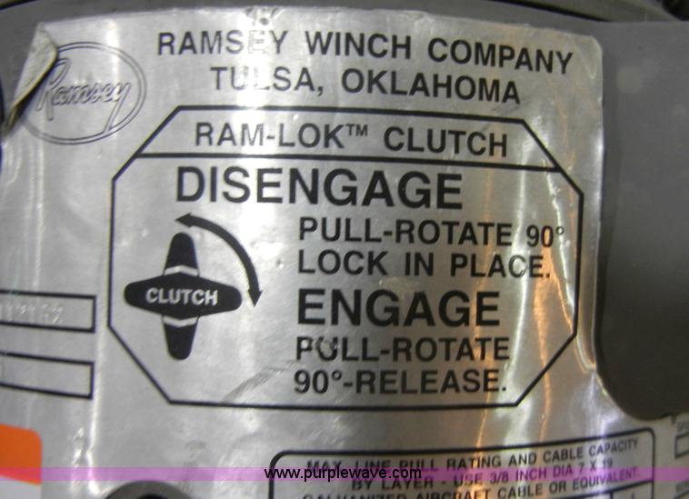 image for item C4141 Ramsey RE12000 winch and bracket unit