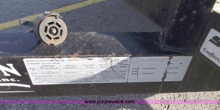 image for item C5719 2008 Anderson LST6x14 utility trailer