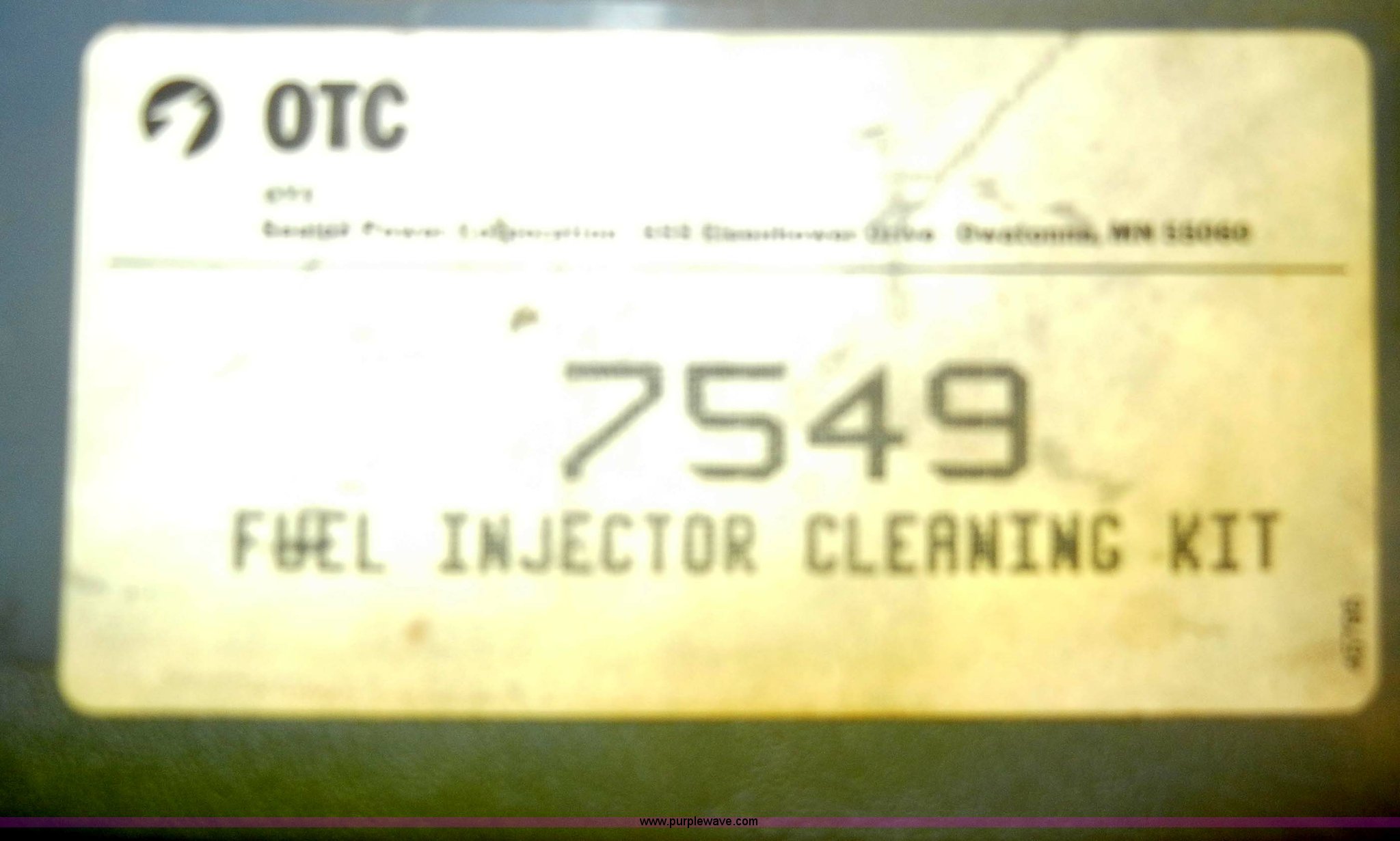 OTC fuel injector cleaning kit in Topeka, KS Item C4167 sold Purple