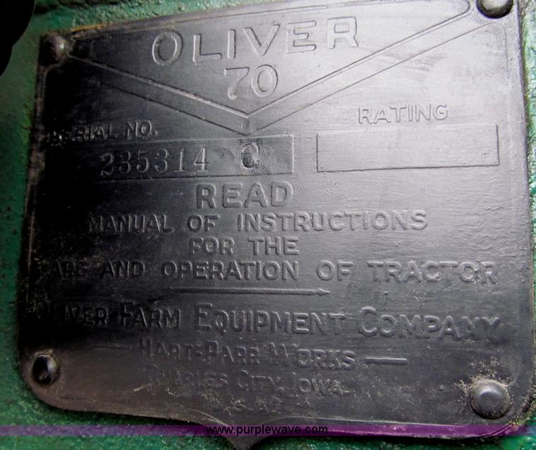 image for item B5097 1940 Oliver 70 row crop tractor