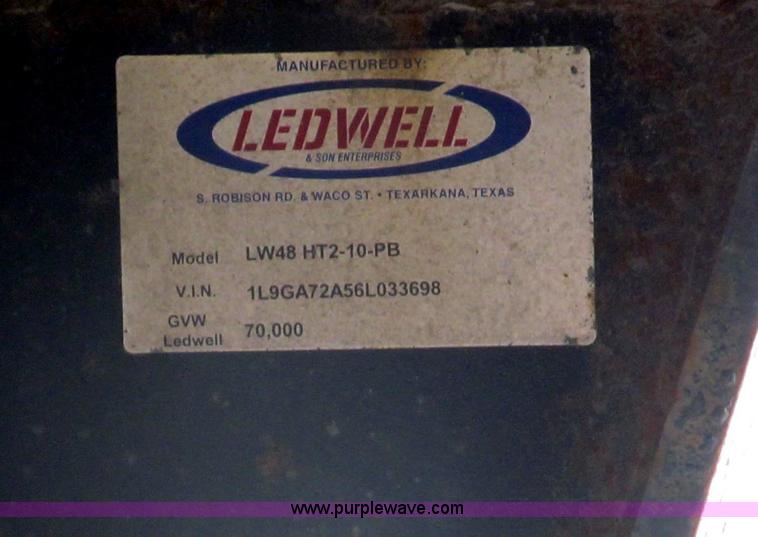 image for item B5100 2006 Ledwell 48' tandem axle hydratail tilt bed trailer