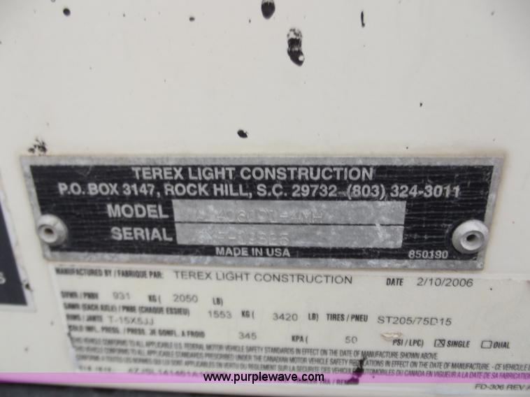 image for item B6227 2006 Amida AL4000 light tower/generator