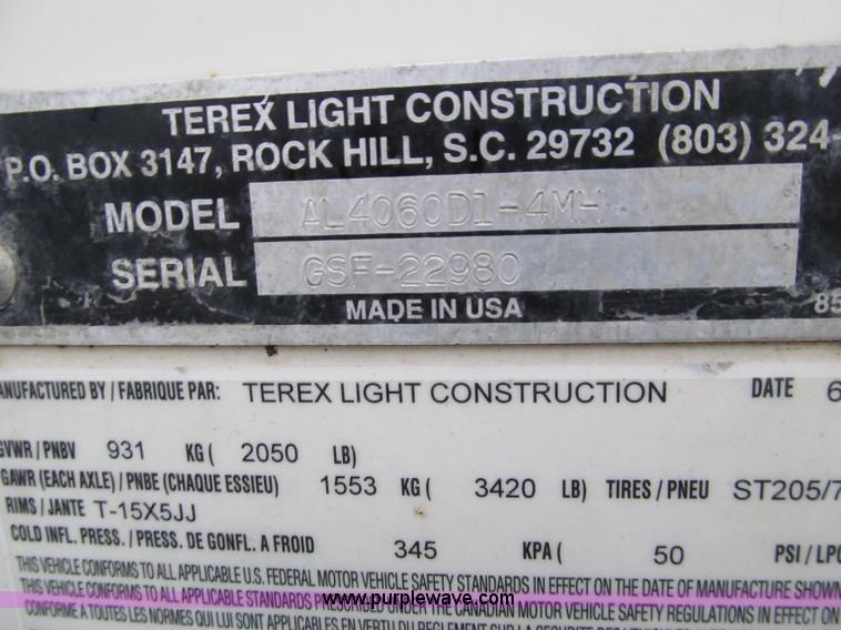 image for item D3058 Terex Amida AL4060D4MH light tower/generator