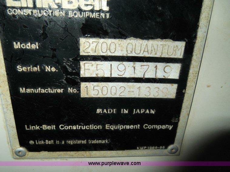 image for item A1939 1999 Link-Belt 2700Q excavator