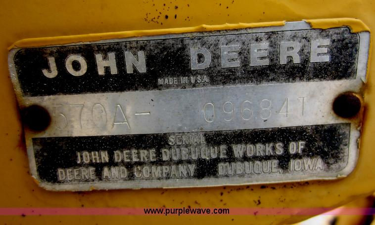 image for item A5636 1980 John Deere 570A motor grader