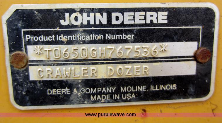 image for item A5637 1990 John Deere 650G dozer