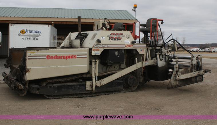 image for item A6683 1997 Cedarapids CR461 Grayhound series paver