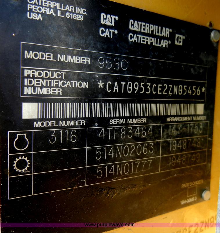 image for item A6707 2003 Caterpillar 953C track loader