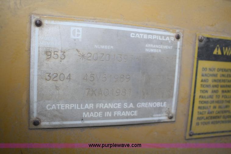 image for item A6763 1987 Caterpillar 953 track loader
