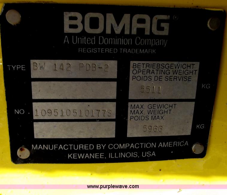 image for item B6167 Bomag BW142 sheeps foot vibratory roller