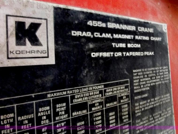 image for item B6173 Koehring 455S 50 ton track crane