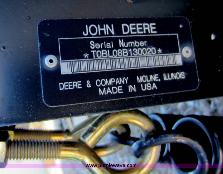 image for item B9075 2008 John Deere BL8B snow blade skid steer attachment