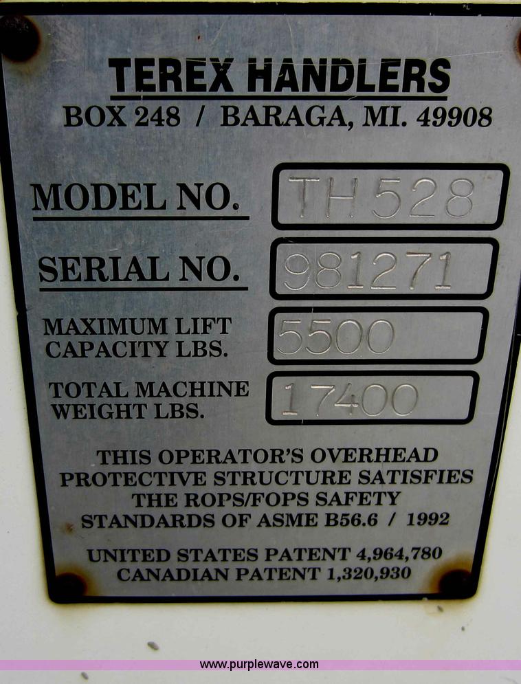 image for item C5282 1998 Terex TH528 telehandler