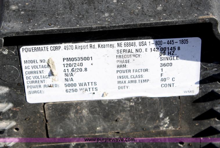 image for item H9525 Blackmax 6250 generator