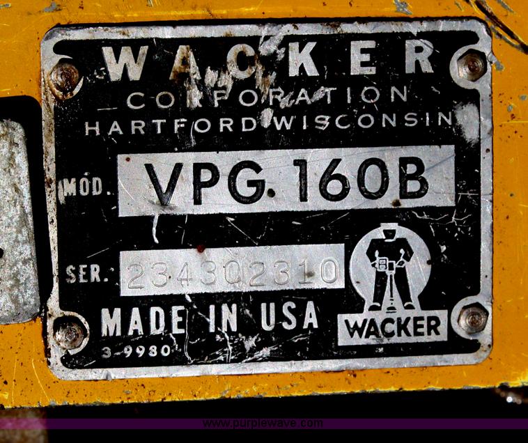 image for item H9526 (2) Wacker vibratory plate compactors