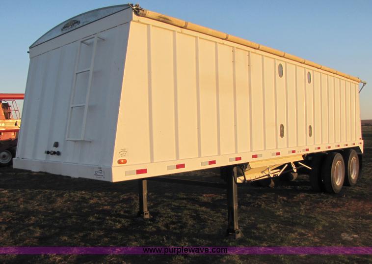 image for item B2201 2005 shop built 28' double hopper grain trailer