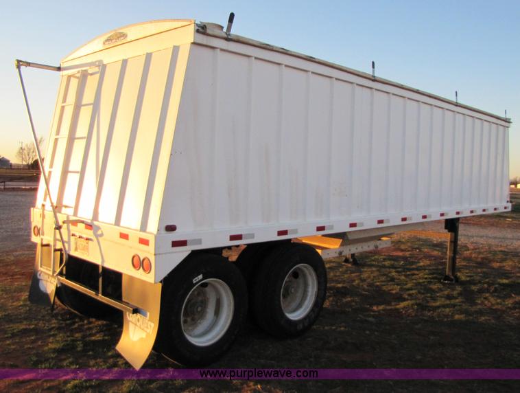 image for item B2201 2005 shop built 28' double hopper grain trailer