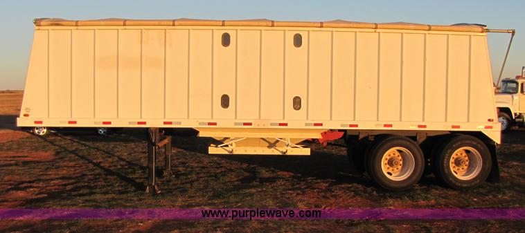 image for item B2201 2005 shop built 28' double hopper grain trailer