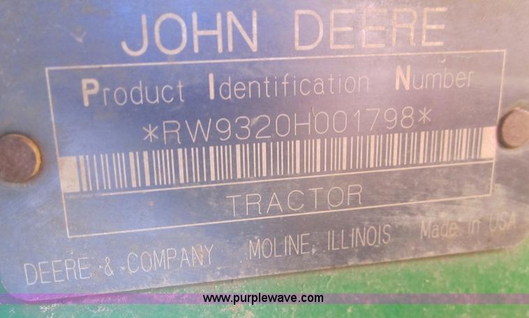 image for item B5613 2002 John Deere 9320 4WD tractor