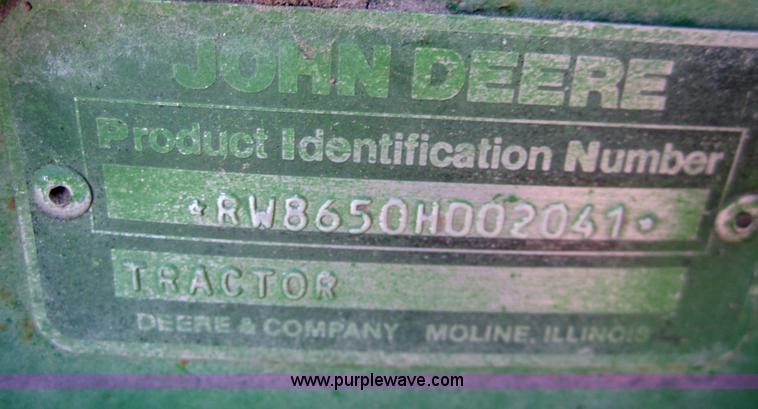 image for item B5615 1982 John Deere 8650 4WD tractor