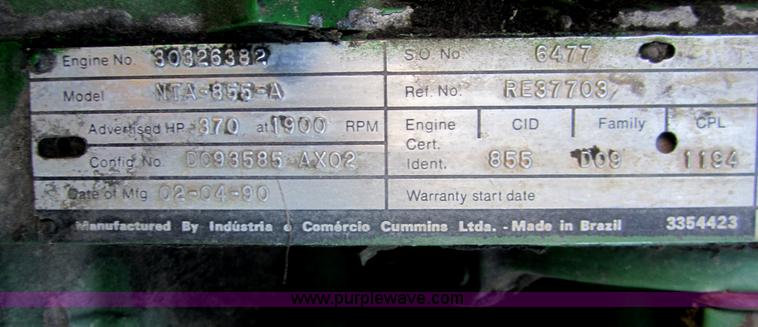image for item B5616 1990 John Deere 8960 4WD tractor