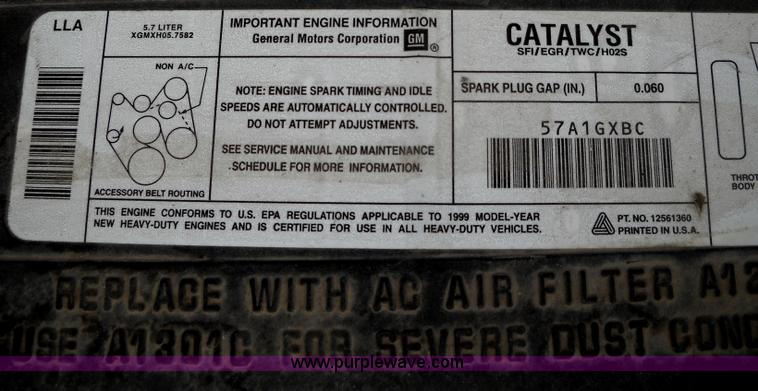 image for item A1842 1999 Chevrolet C2500 pickup truck