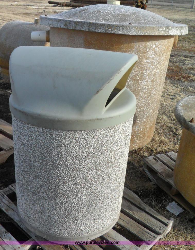 image for item A1946 (2) cast concrete trash cans