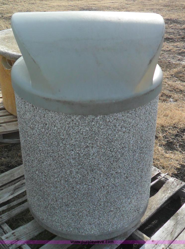 image for item A1946 (2) cast concrete trash cans