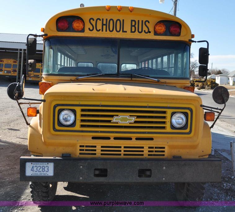 image for item A5844 1984 Chevrolet Bluebird C60 school bus