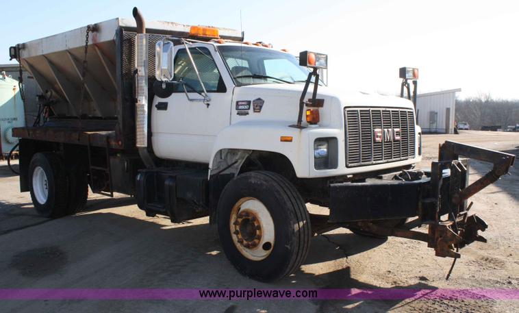 image for item A6986 2000 GMC C8500 flatbed truck