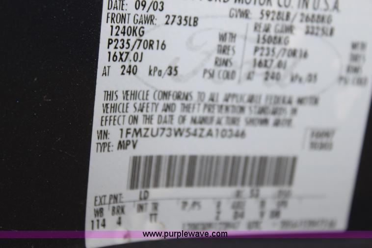 image for item A7307 2004 Ford Explorer XLT SUV