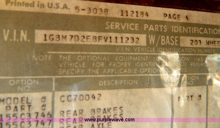 image for item D8738 1985 Chevrolet C70 firetruck