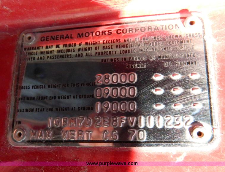 image for item D8738 1985 Chevrolet C70 firetruck