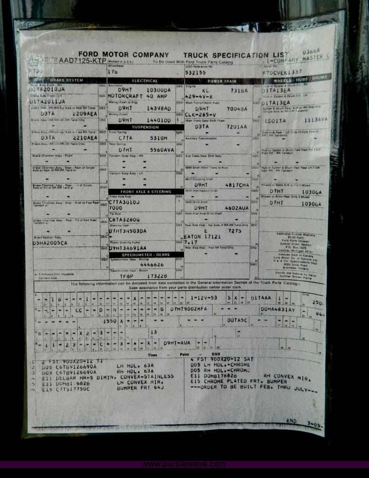 image for item D8745 1979 Ford F700 firetruck