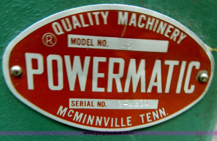 image for item E9401 Powermatic 45 wood lathe