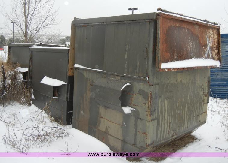 image for item J9457 (19) assorted metal trash dumpsters