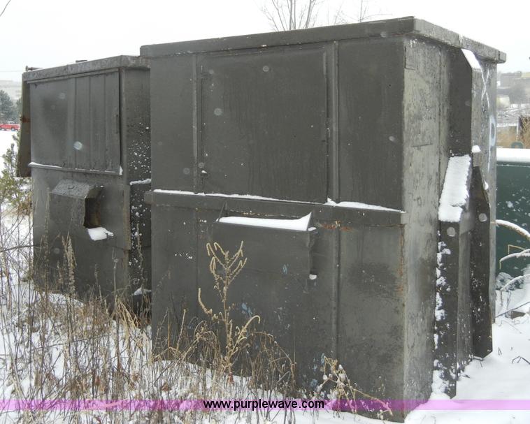 image for item J9457 (19) assorted metal trash dumpsters