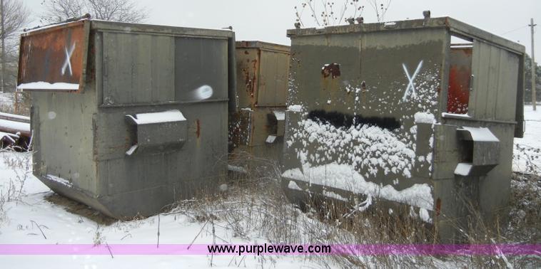image for item J9457 (19) assorted metal trash dumpsters